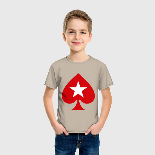 Детская футболка Покер Пики Poker Stars / Миндальный – фото 3