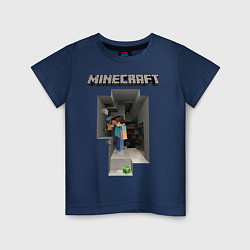 Футболка хлопковая детская Minecraft, цвет: тёмно-синий