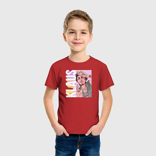 Детская футболка Klaus / Красный – фото 3