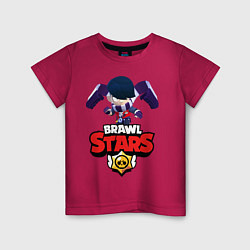 Футболка хлопковая детская Brawl Stars Эдгар, цвет: маджента