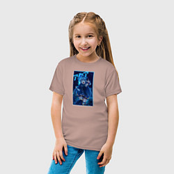 Футболка хлопковая детская Aqua, цвет: пыльно-розовый — фото 2