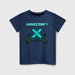 Футболка хлопковая детская Minecraft, цвет: тёмно-синий