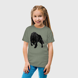 Футболка хлопковая детская Черный Волк, цвет: авокадо — фото 2