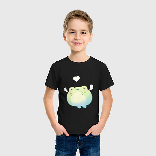 Детская футболка Воздушная лягушка / Черный – фото 3