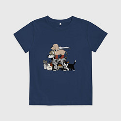 Футболка хлопковая детская One Punch Man, цвет: тёмно-синий