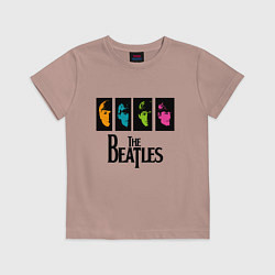 Футболка хлопковая детская Всемирный день The Beatles, цвет: пыльно-розовый