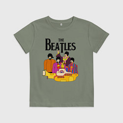 Футболка хлопковая детская THE BEATLES, цвет: авокадо