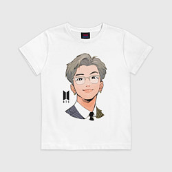 Футболка хлопковая детская BTS, цвет: белый
