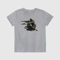 Футболка хлопковая детская CS:GO, цвет: меланж
