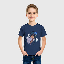 Футболка хлопковая детская Милый Кэйа, цвет: тёмно-синий — фото 2