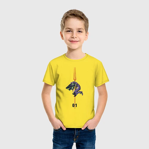 Детская футболка Евангилион / Желтый – фото 3