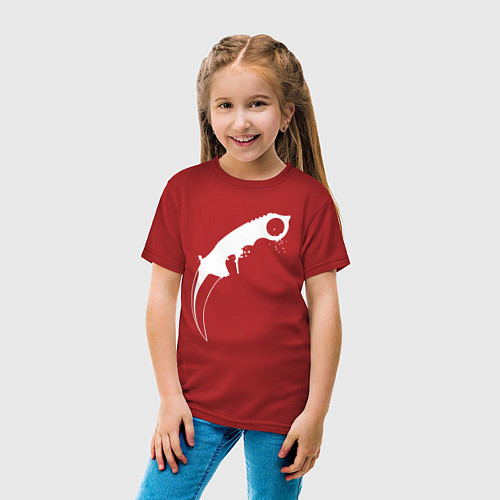 Детская футболка Karambit Knife CSGO Gaming / Красный – фото 4