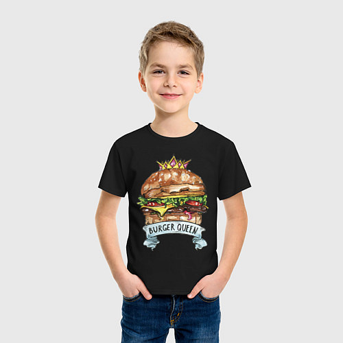 Детская футболка Burger queen / Черный – фото 3