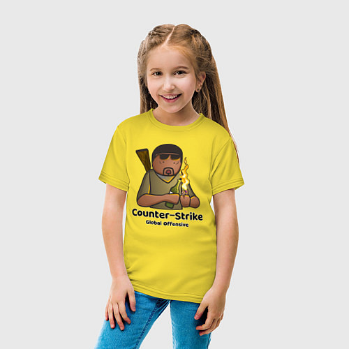 Детская футболка CS GO Коктейль Молотова / Желтый – фото 4