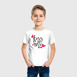 Футболка хлопковая детская Kiss Me, цвет: белый — фото 2