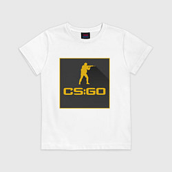 Футболка хлопковая детская CS GO Z, цвет: белый