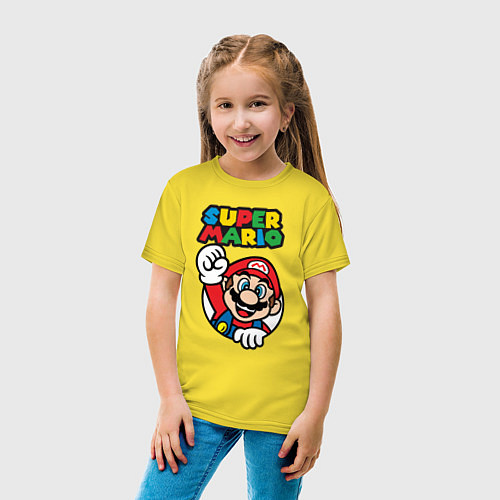 Детская футболка Mario / Желтый – фото 4