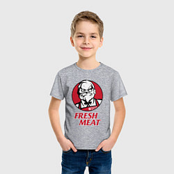 Футболка хлопковая детская Pudge Dota Fresh Meat Пудж, цвет: меланж — фото 2