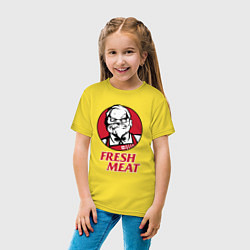 Футболка хлопковая детская Pudge Dota Fresh Meat Пудж, цвет: желтый — фото 2