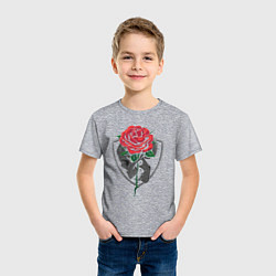 Футболка хлопковая детская Skull&Rose, цвет: меланж — фото 2