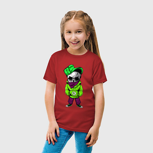 Детская футболка Skoda Skull Z / Красный – фото 4