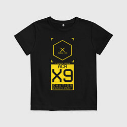 Футболка хлопковая детская ACR X9 Cyberpunk 2077, цвет: черный