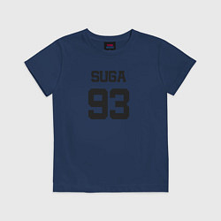 Футболка хлопковая детская BTS - Suga 93, цвет: тёмно-синий