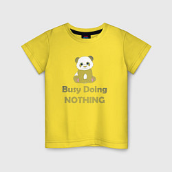 Футболка хлопковая детская Панда Panda, цвет: желтый