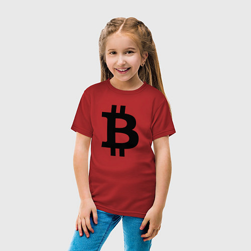 Детская футболка БИТКОИН BITCOIN / Красный – фото 4