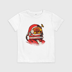 Футболка хлопковая детская Астронавт и Апокалипсис, цвет: белый