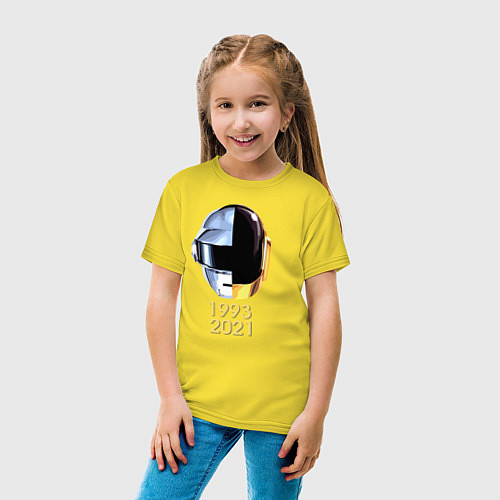 Детская футболка Daft Punk / Желтый – фото 4