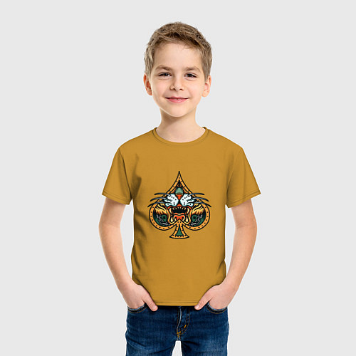 Детская футболка Ягами Лайт / Горчичный – фото 3