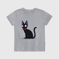 Футболка хлопковая детская Кот студии Гибли, цвет: меланж