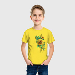 Футболка хлопковая детская Sunflower, цвет: желтый — фото 2