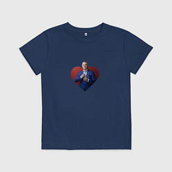 Футболка хлопковая детская Сердце Меладзе, цвет: тёмно-синий