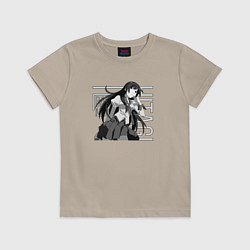 Футболка хлопковая детская Истории монстров, цвет: миндальный