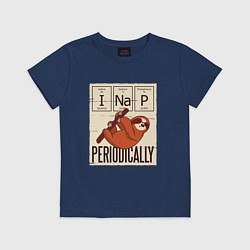 Футболка хлопковая детская I Nap Periodically, цвет: тёмно-синий