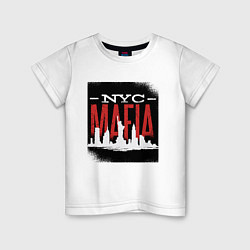 Футболка хлопковая детская New York Mafia, цвет: белый