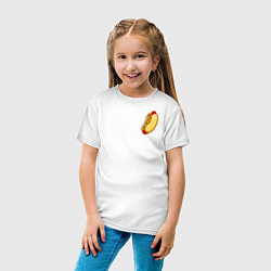 Футболка хлопковая детская Hot dog, цвет: белый — фото 2