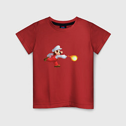 Футболка хлопковая детская Mario, цвет: красный