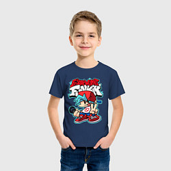 Футболка хлопковая детская Friday Night Funkin, цвет: тёмно-синий — фото 2