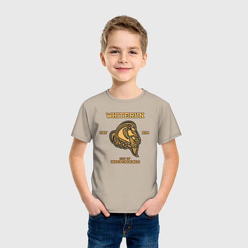 Детская футболка Город Вайтран - Skyrim / Миндальный – фото 3