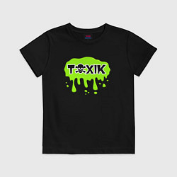 Футболка хлопковая детская Токсик toxik, цвет: черный