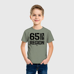 Футболка хлопковая детская Регион 65 Сахалин, цвет: авокадо — фото 2