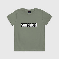 Футболка хлопковая детская WASTED, цвет: авокадо