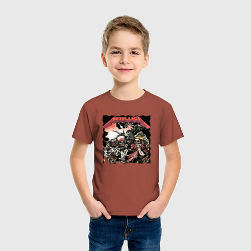 Детская футболка METALLICA HARD ROCK / Кирпичный – фото 3