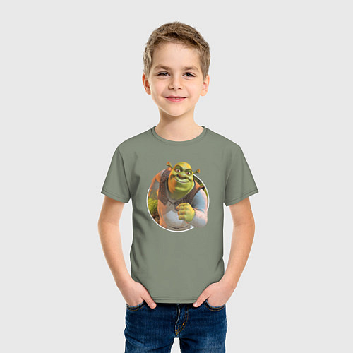 Детская футболка Шрек бежит / Авокадо – фото 3
