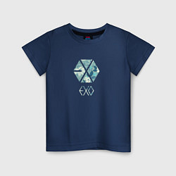 Футболка хлопковая детская EXO, цвет: тёмно-синий