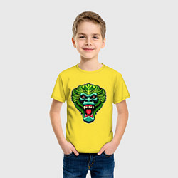 Футболка хлопковая детская Злая зеленая обезьяна, цвет: желтый — фото 2