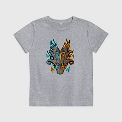 Футболка хлопковая детская ДЖАГГЕРНАУТ, цвет: меланж